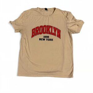 SHEIN Beige Brooklyn Graphic Tee